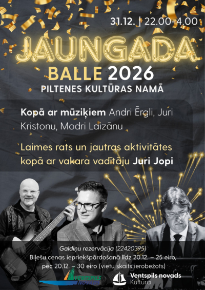 Piltenē notiks Jaungada balle