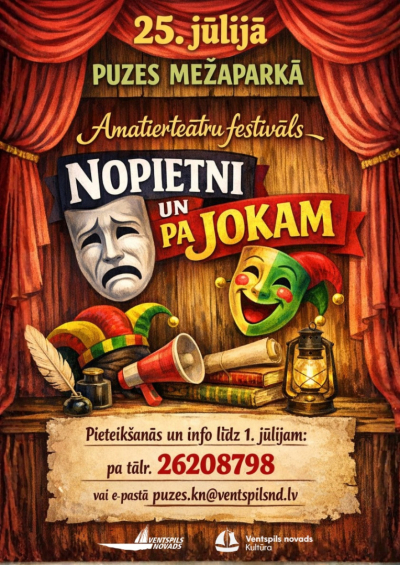 25. jūlijā Puzes mežaparkā notiks amatierteātru festivāls