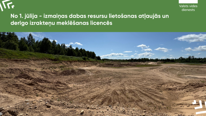 Izmaiņas dabas resursu lietošanas atļaujās un derīgo izrakteņu meklēšanas licencēs