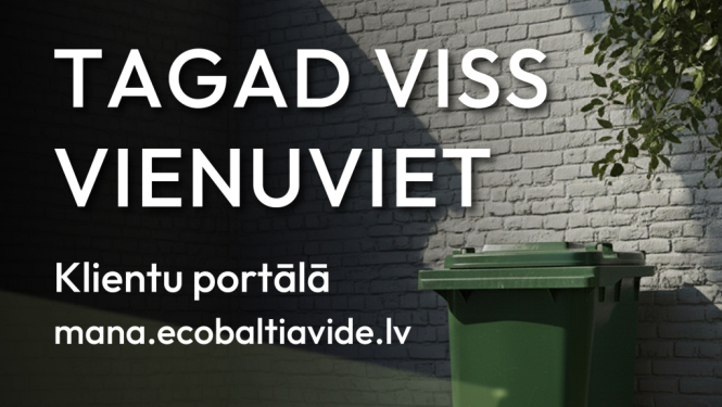“Eco Baltia vide” klientiem pieejams pašapkalpošanās portāls 