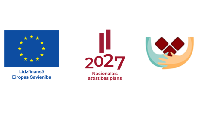 Eiropas Sociālā fonda plus programmas logo ansamblis
