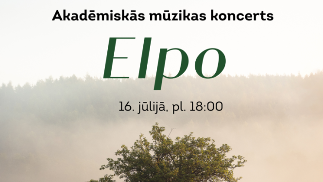 16. jūlijā Popes muižā notiks koncerts "Elpo"