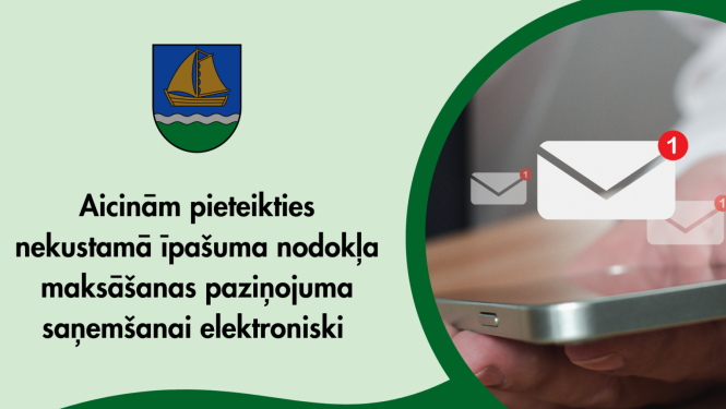 Saņemiet nekustamā īpašuma nodokļa maksāšanas paziņojumus elektroniski vizuālis