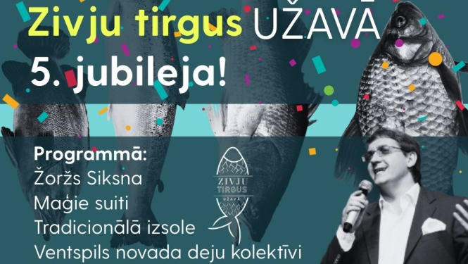 28. septembrī no plkst. 12.00, Užavas pagastā, Ventspils novadā, norisināsies piektais Užavas Zivju tirgus