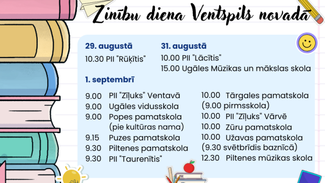Zinību diena Ventspils novadā 2025. gadā