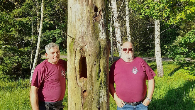 Vecās pagastmājas dārzā Zlēkās uzstādīta dore