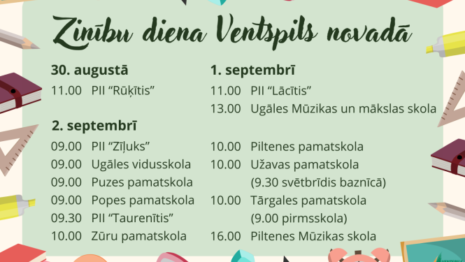 Zinību dienas Ventspils novadā vizuālis