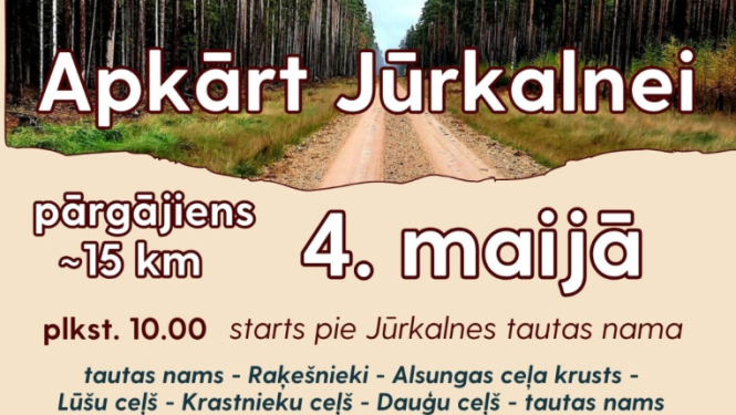 Jūrkalnē notiks pārgājiens