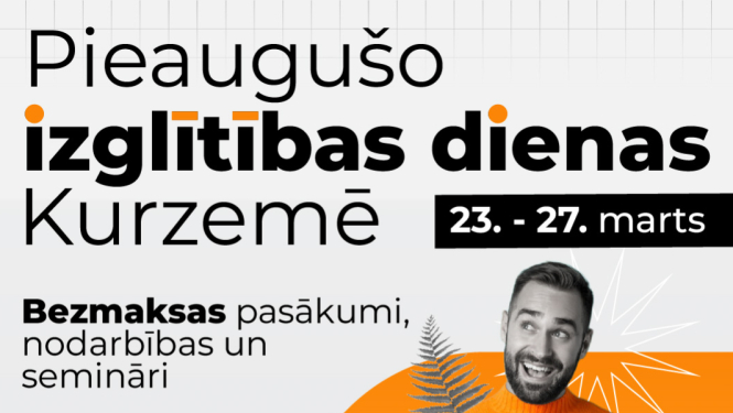 Notiks pieaugušo izglītības dienas