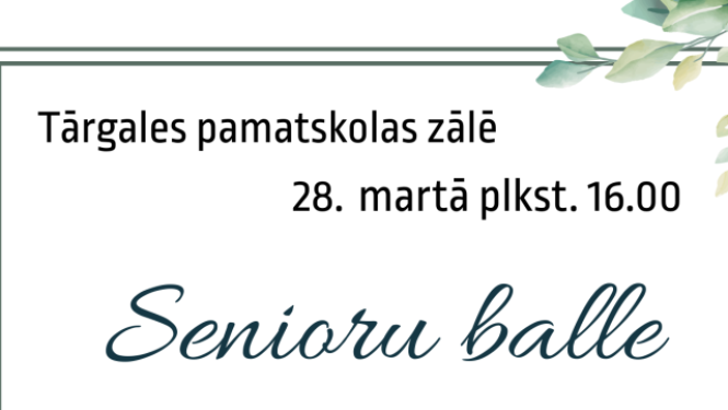 Tārgalē notiks senioru balle