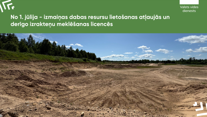 Izmaiņas dabas resursu lietošanas atļaujās un derīgo izrakteņu meklēšanas licencēs