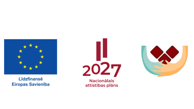 Eiropas Sociālā fonda plus programmas logo ansamblis