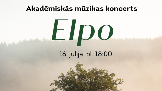 16. jūlijā Popes muižā notiks koncerts "Elpo"
