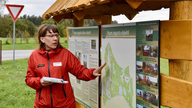 Informatīvs stends Puzes pagastā