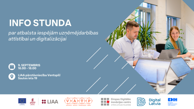 Informatīvs pasākums par atbalsta iespējām uzņēmējdarbības attīstībai un digitalizācijai