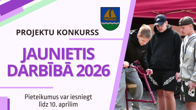 Aicina pieteikties projektu konkursā “Jaunietis darbībā 2026”
