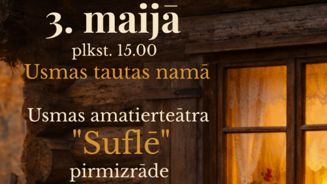 Usmā notiks teātra izrāde