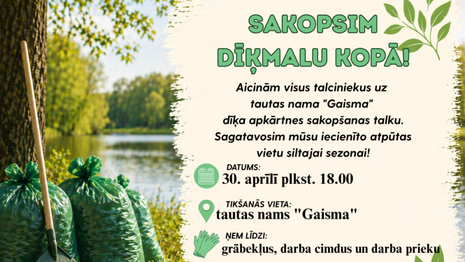 Ugālē notiks talka