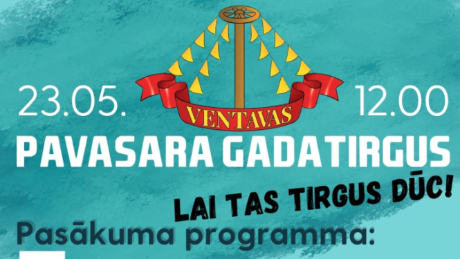 Ventavas pavasara gadatirgus šogad norisināsies 23. maijā