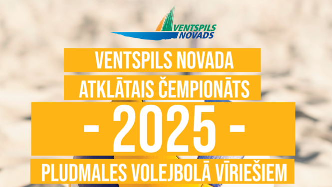Tiek izsludināta pieteikšanās Ventspils novada atklātajā čempionātā pludmales volejbolā vīriešiem 2025