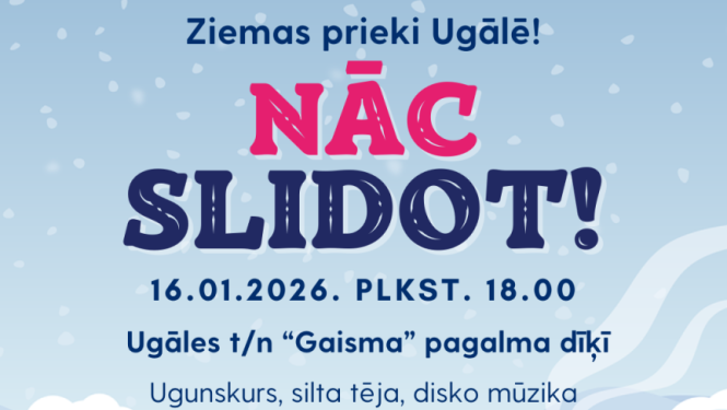 Ugālē būs iespēja slidot un baudīt siltu tēju