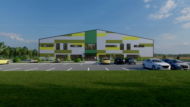 Ražošanas ēkas vizualizācija