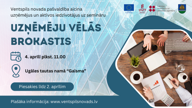 Semināras “Uzņēmēju vēlās brokastis” vizuālis