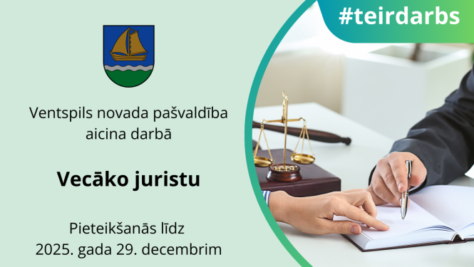 Aicinām darbā vecāko juristu