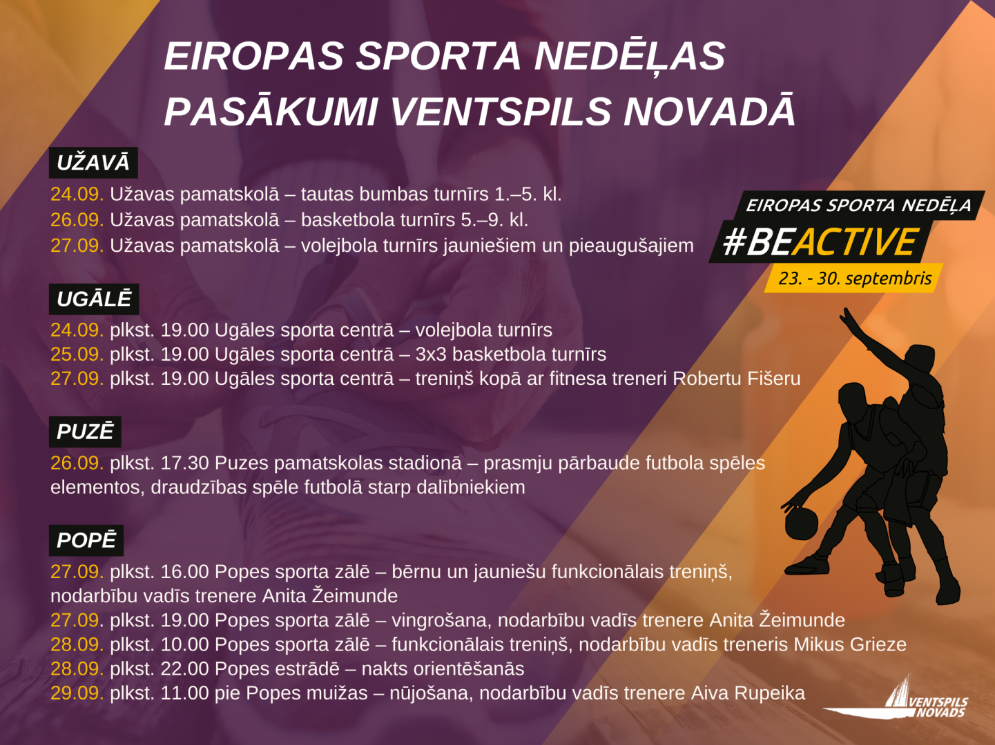 Eiropas Sporta nedēļas afiša