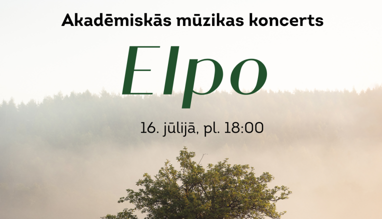 16. jūlijā Popes muižā notiks koncerts "Elpo"