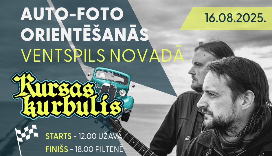 Auto-foto orientēšanās "Ķursas kurbulis" notiks 16. augustā ar startu 12.00 Užavā