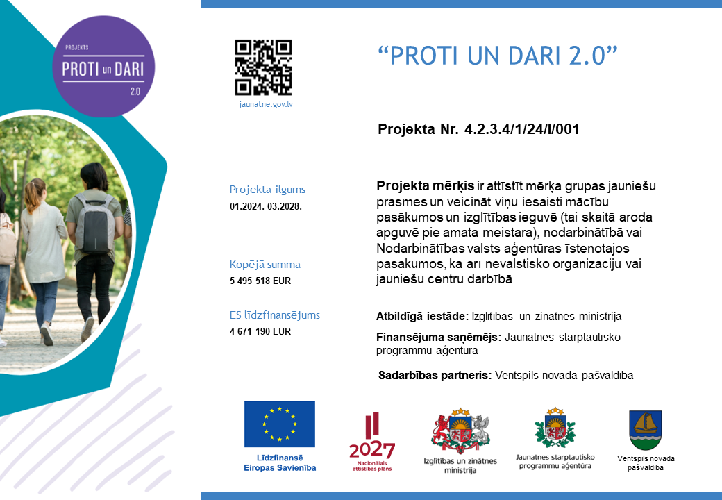 Projekta “PROTI un DARI 2.0” vizuālis