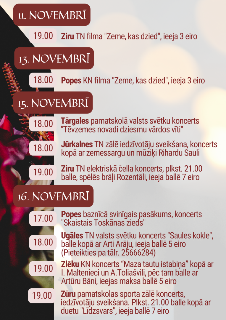 Valsts svētku pasākumu afiša