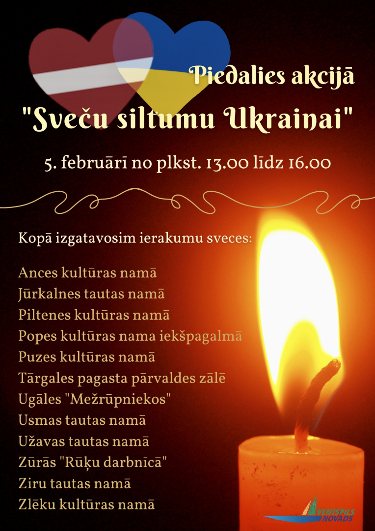 Akcijas “Sveču siltumu Ukrainai” vizuālis