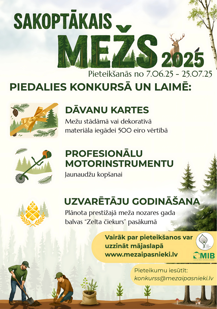 Latvijas Meža īpašnieku biedrības afiša