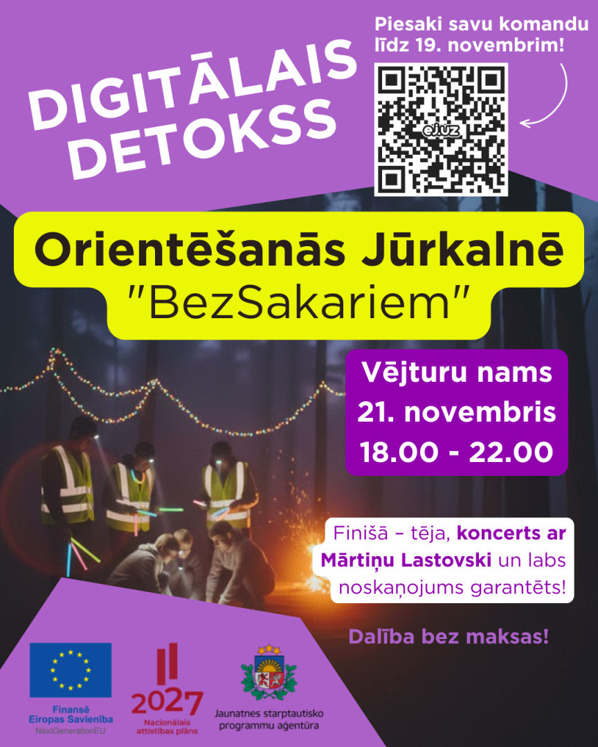 Jūrkalnē notika Digitālā detoksa orientēšānās