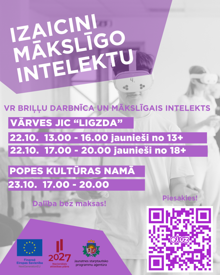 Vārvē un Popē notika VR briļļu darbnīca