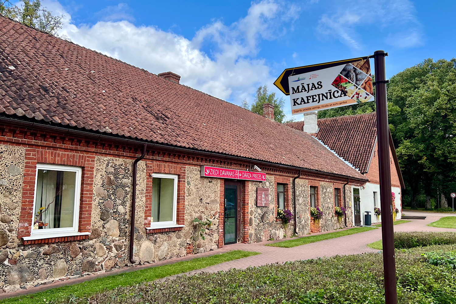 Mājas kafejnīcu dienu zīme