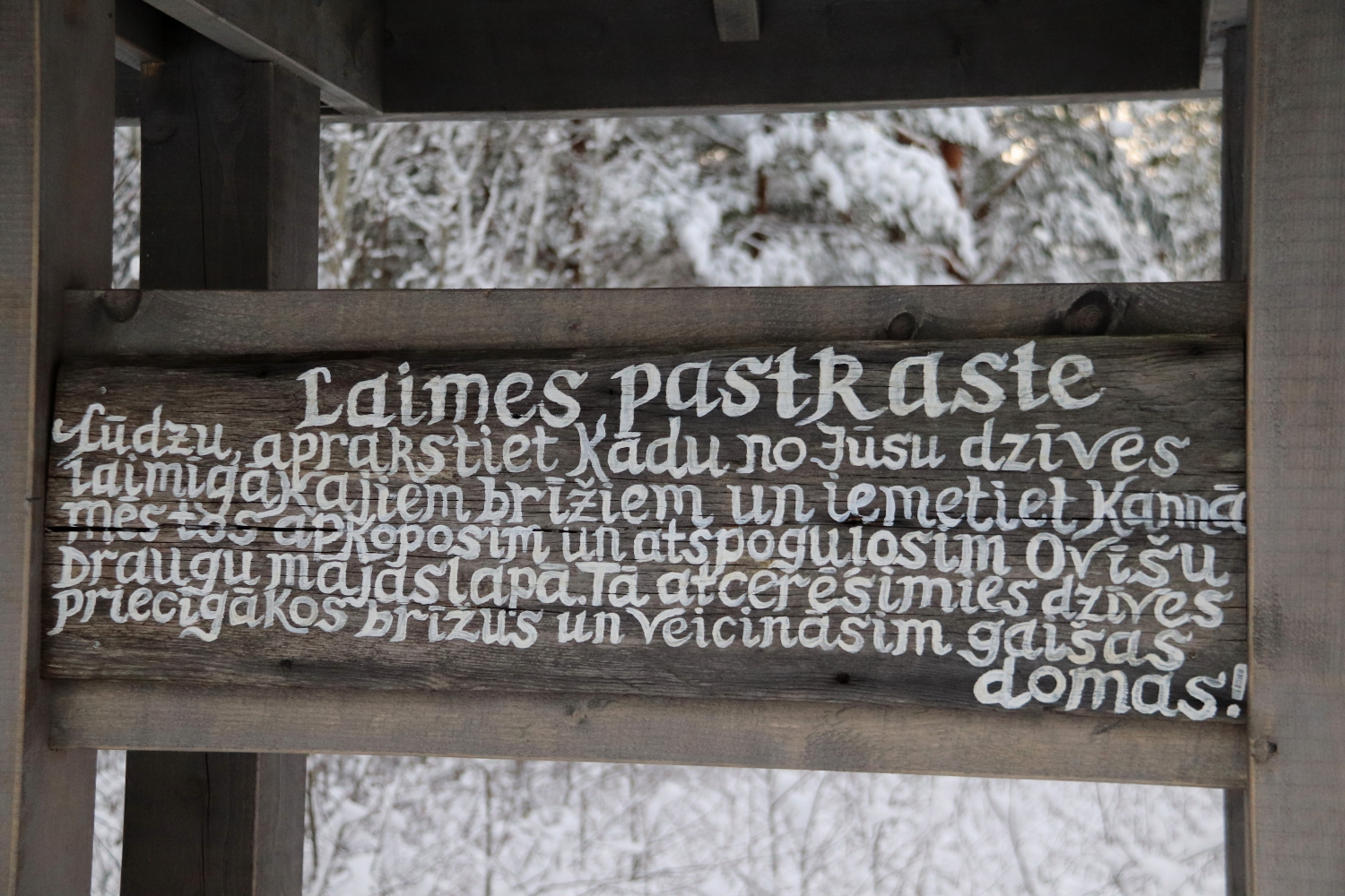 Laimes pastkastītes uzraksti