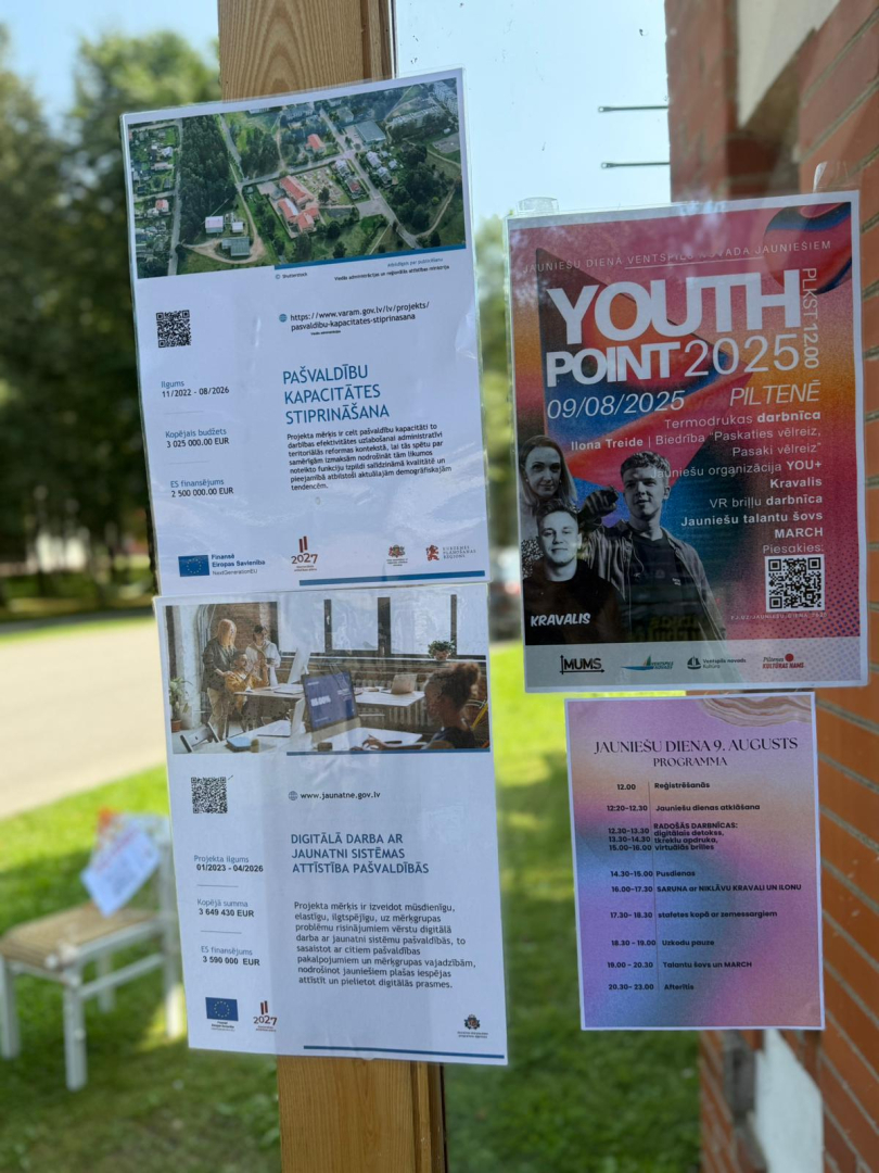 Jauniešu dienas programma pie Piltenes kultūras nama