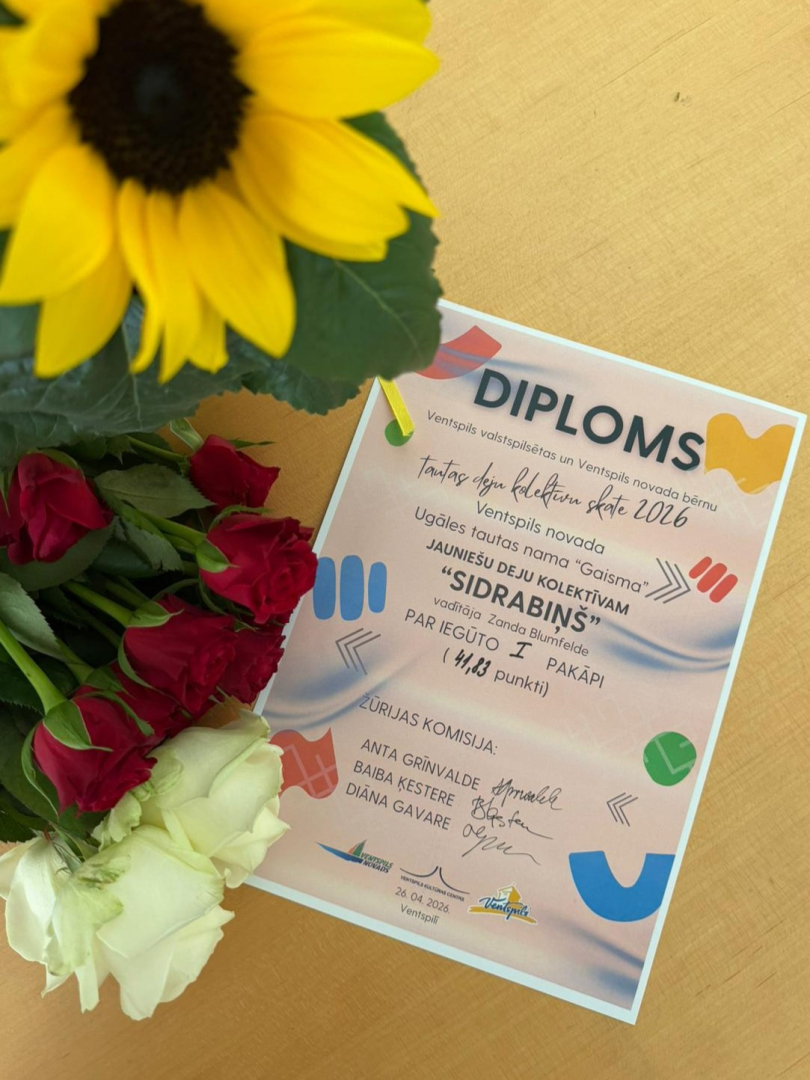 Deju kolektīva diploms