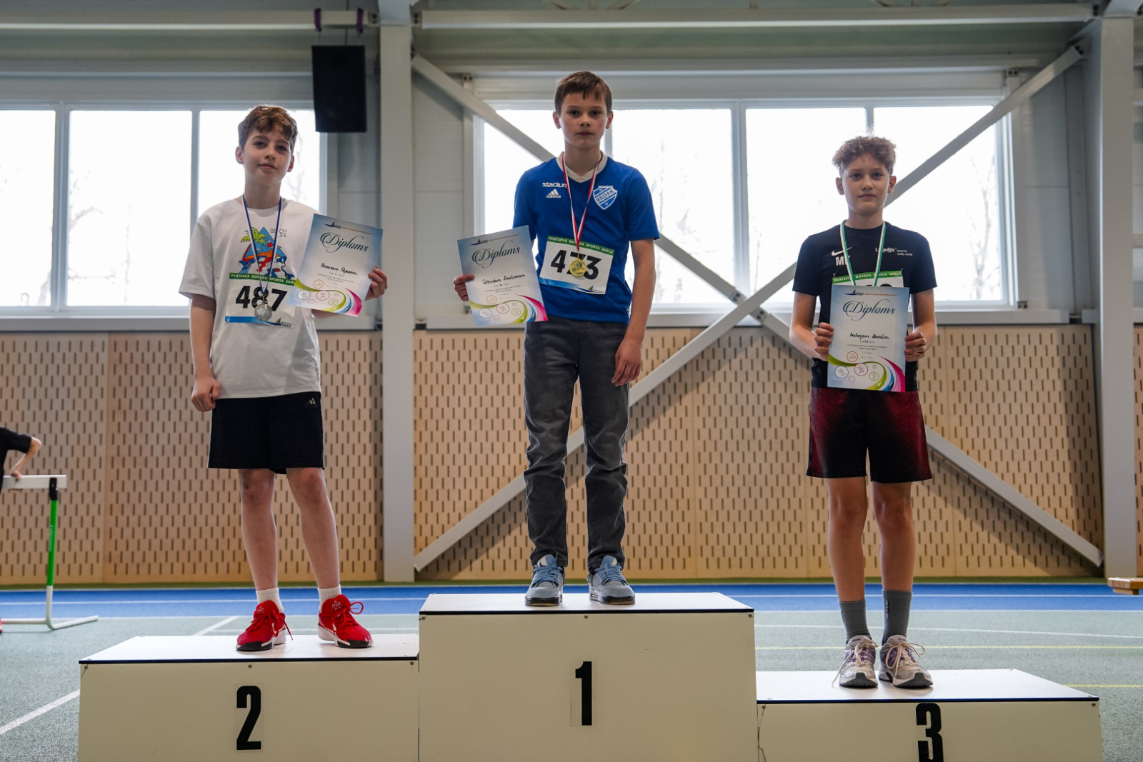 Sportisti uz pjedestāla 