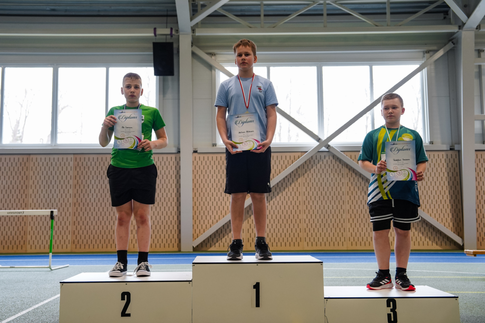 Sportisti uz pjedestāla 