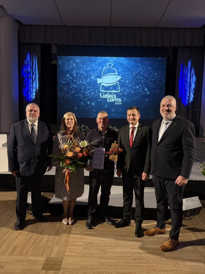 Biedrība “Usmas krasts” saņem Gada balvu zivsaimniecībā “Lielais loms 2025”